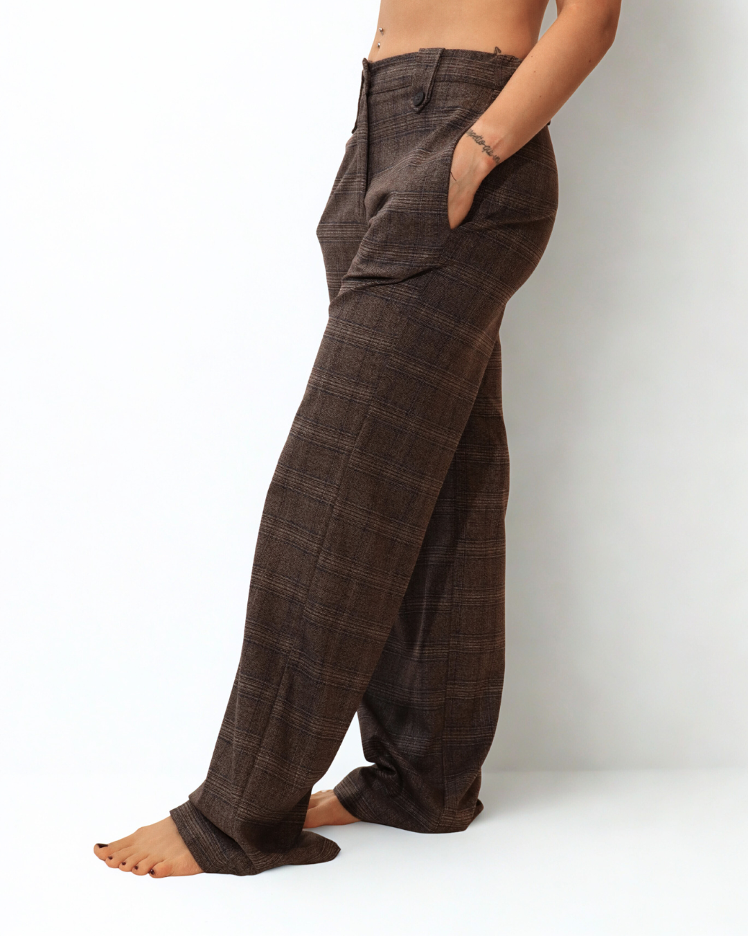 Pantalone dritto Quadri