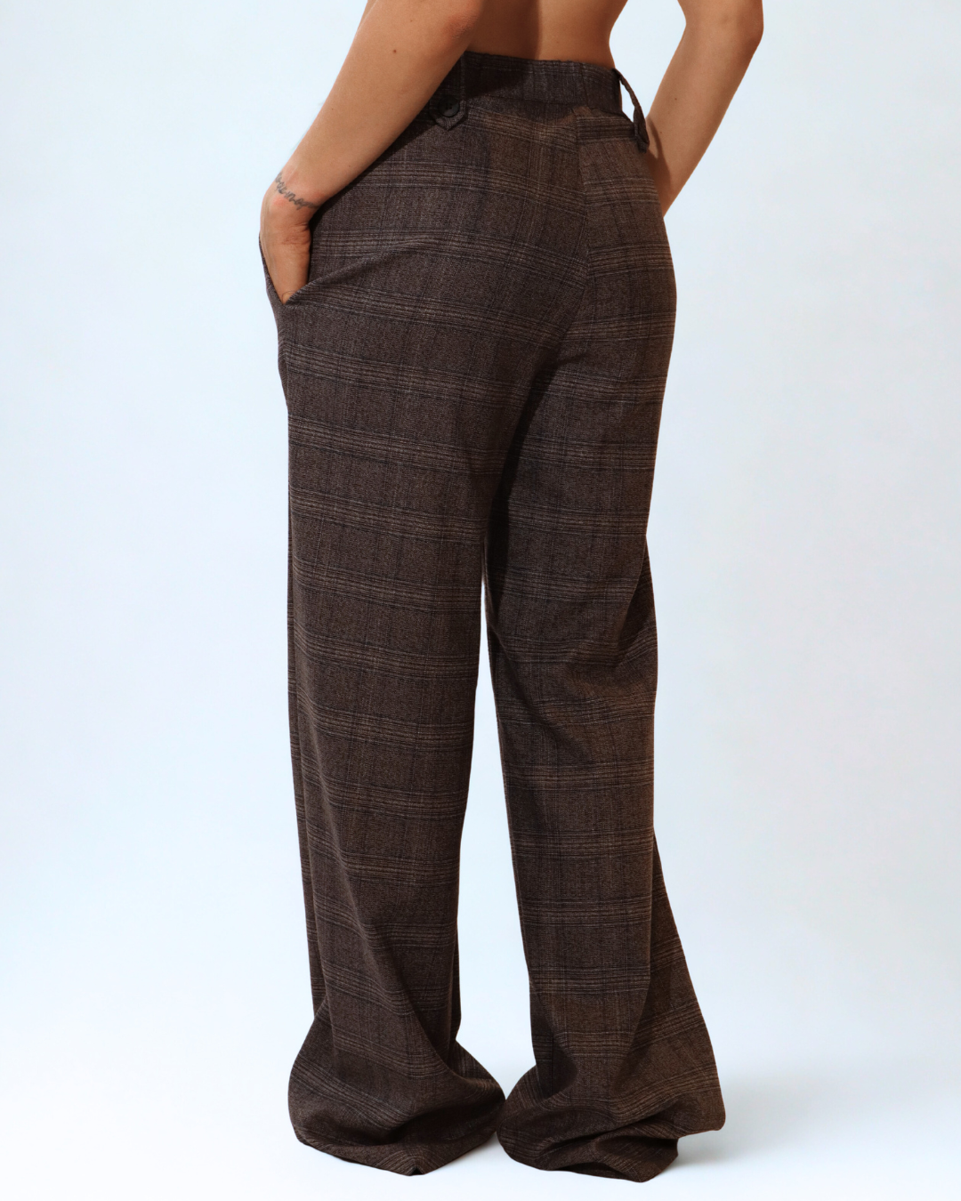Pantalone dritto Quadri