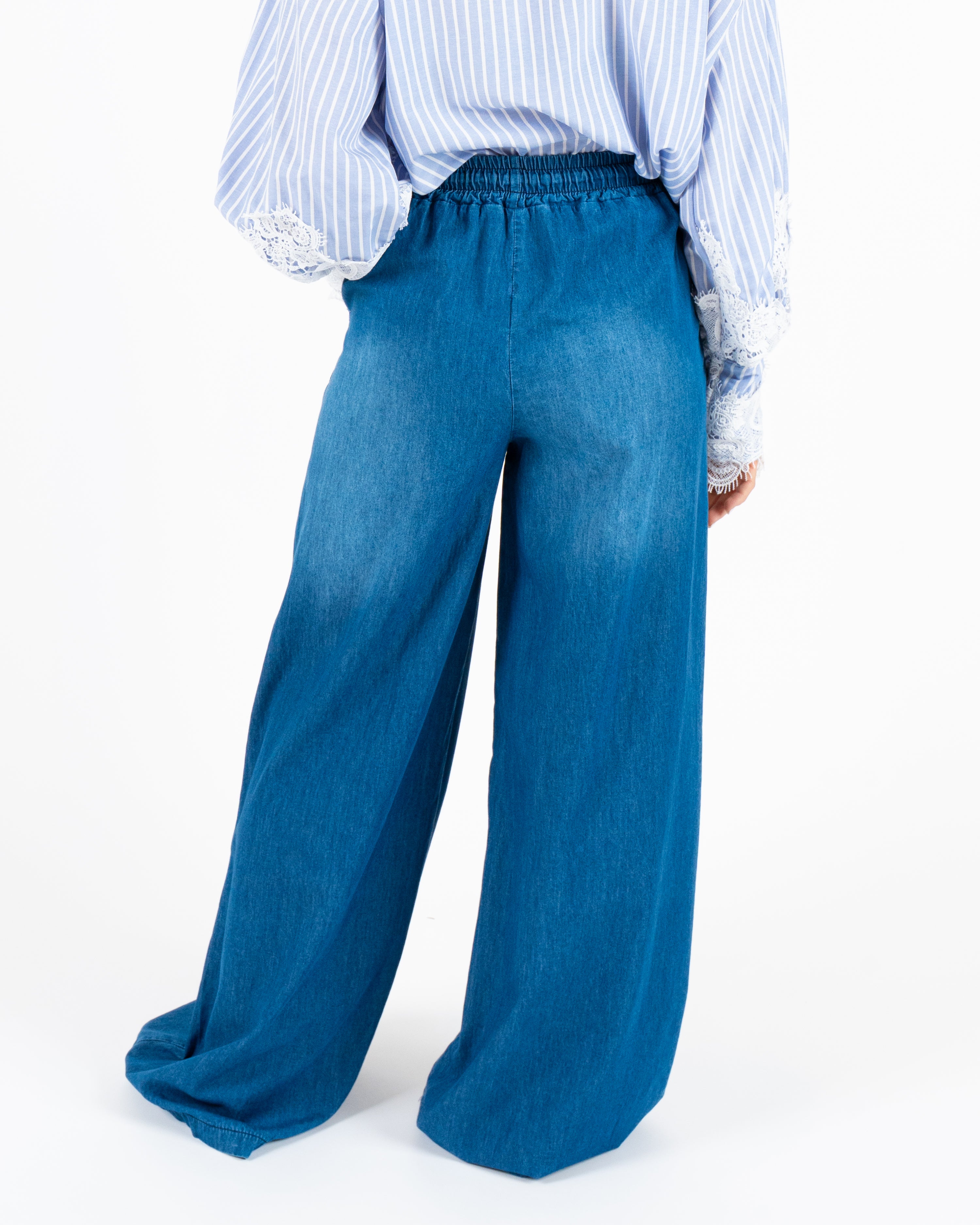 Pantalone coulisse denim