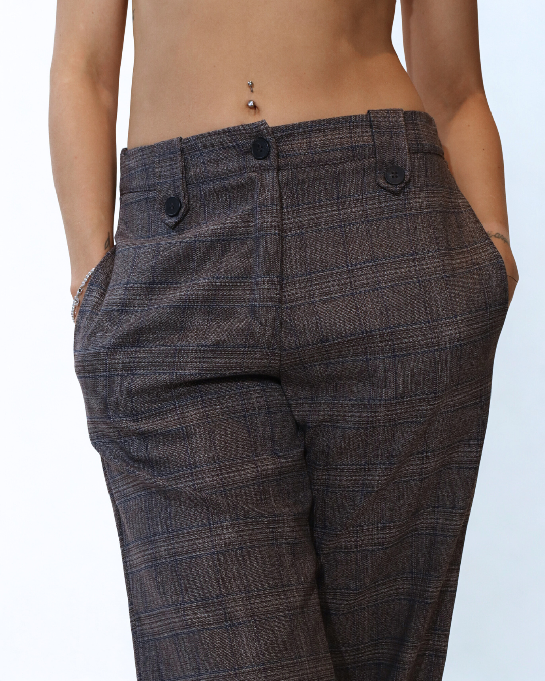 Pantalone dritto Quadri
