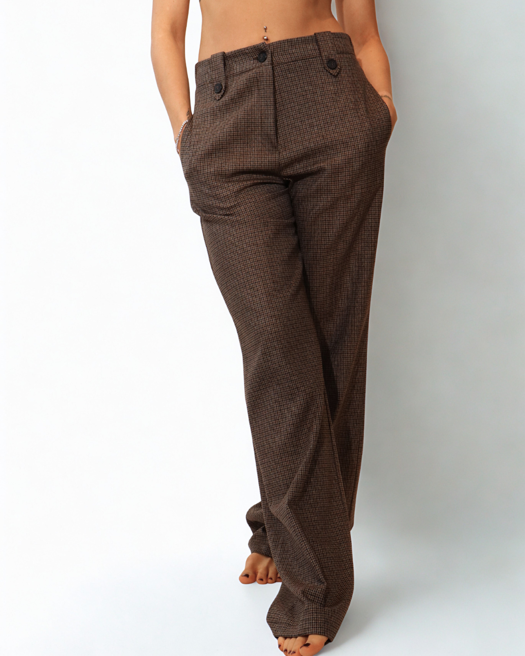 Pantalone dritto Quadretti