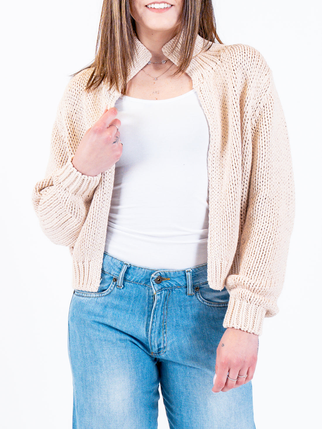 Bomber tricot aperto