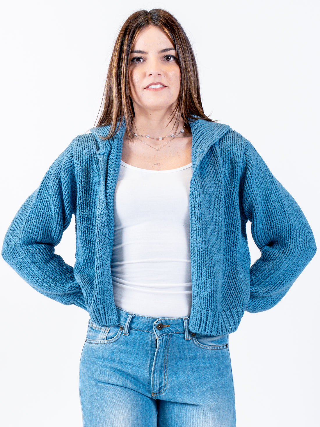 Bomber tricot aperto