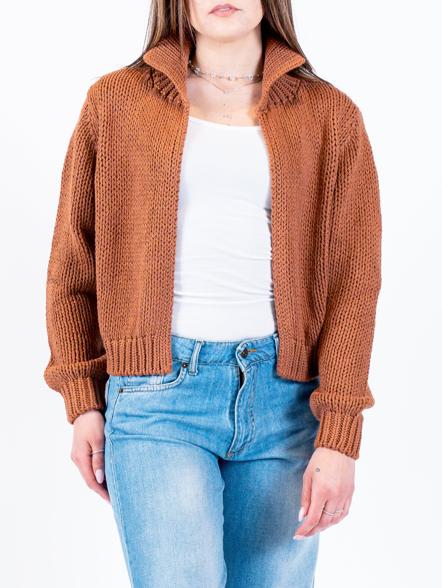 Bomber tricot aperto