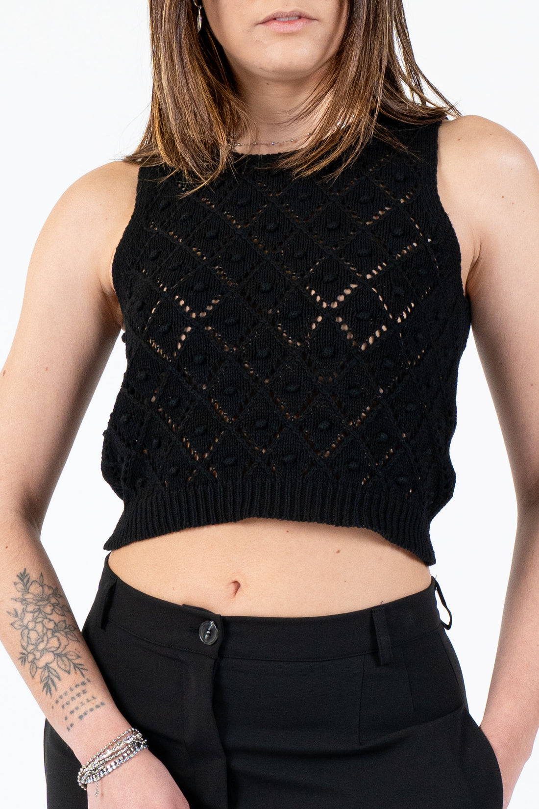 Gilet Crochet Ponpon